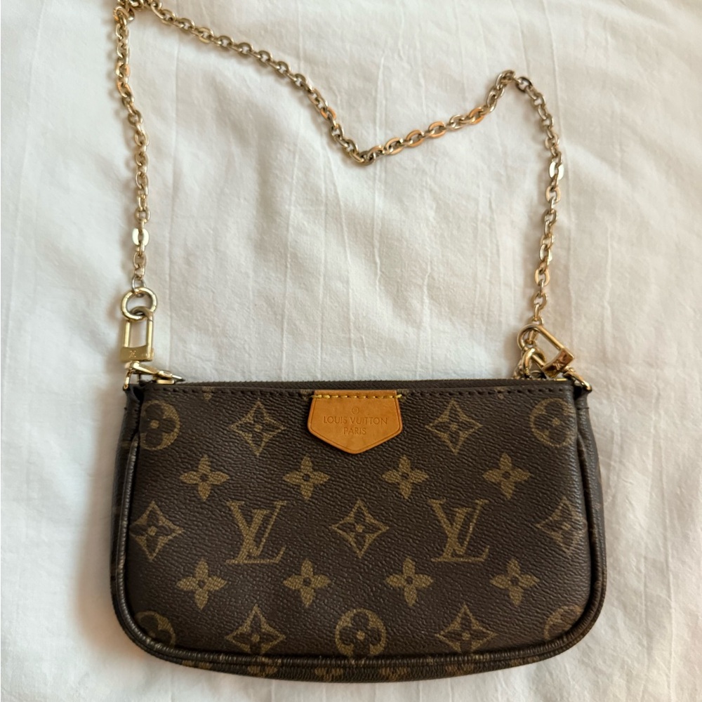 Louis Vuitton Brown Monogram Mini Chain Bag